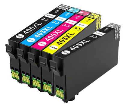 Compatible Epson 405XL High Capacity Ink Cartridges Full Set & EXTRA BLACK - (2 x Black, 1 x Cyan, Magenta, Yellow)